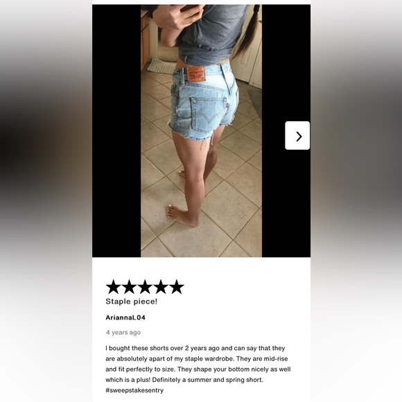 Levi’s 501 jean shorts waveline - medium wash - Picture 13 of 13